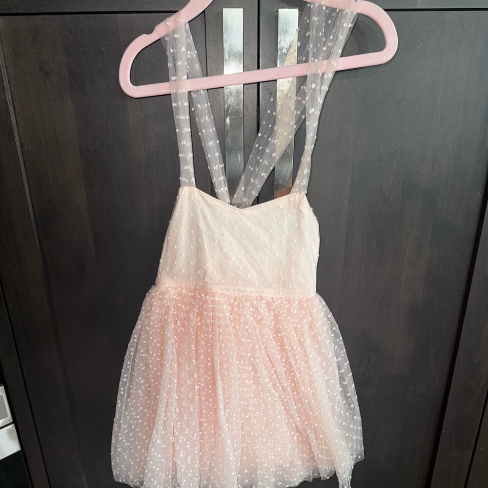 2 pink Arabella & Rose polka dotted dresses, worn once!
